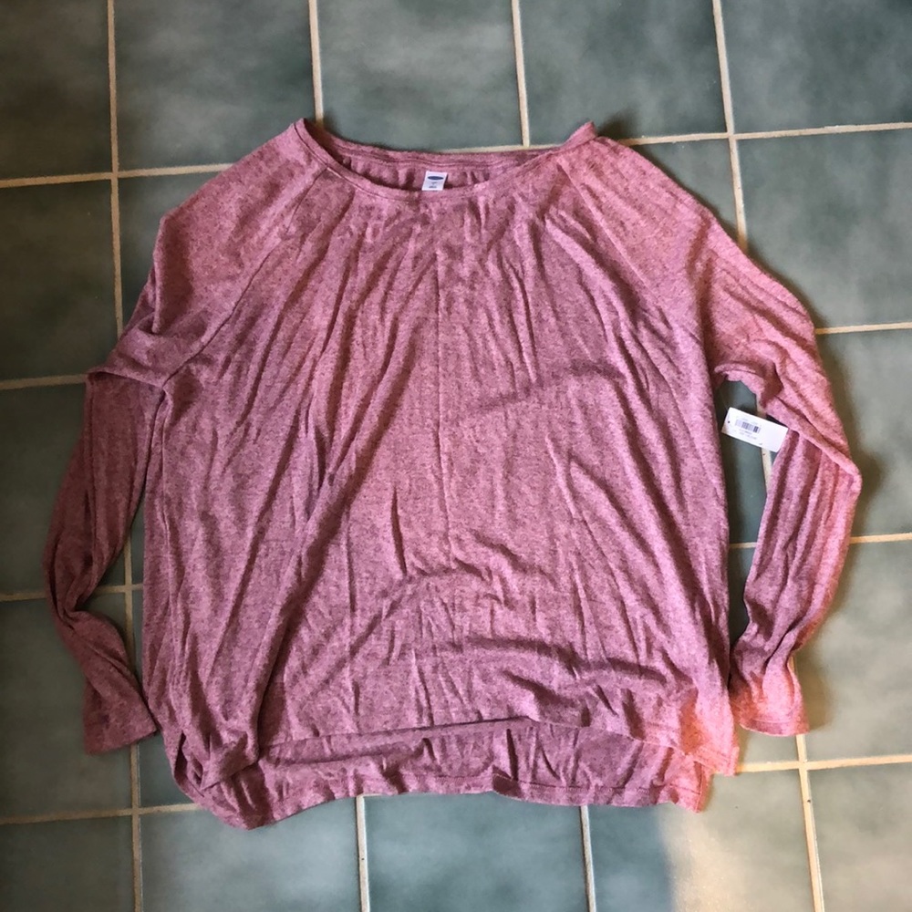 Heathered Pink old navy long sleeve blouse